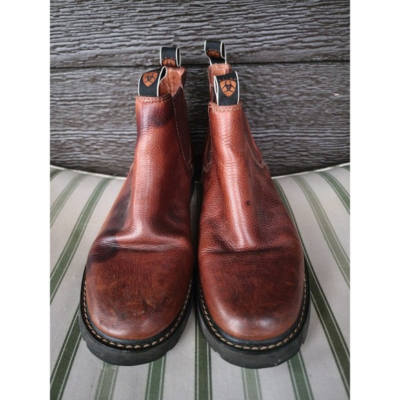 Ladies Ariat Brown Leather SpotHog Boots - Picture 2 of 4